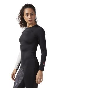 Reebok CrossFit Swim Ready T Shirt Damen - Schwarz - DE 487-NIV